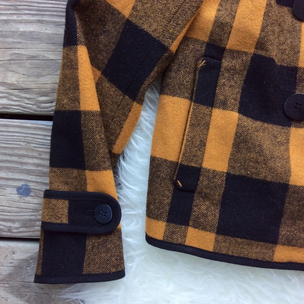 LOFT Buffalo Plaid Double Breasted Jacket - Picture 3 of 4
